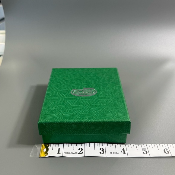 GOYARD Empty Gift Box Green With Yellow Cloth and yellow Ribbon W/Lettering - Picture 8 of 8